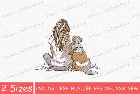 Best Friend Girl and Dog: A Heartfelt Design for Craft Markets