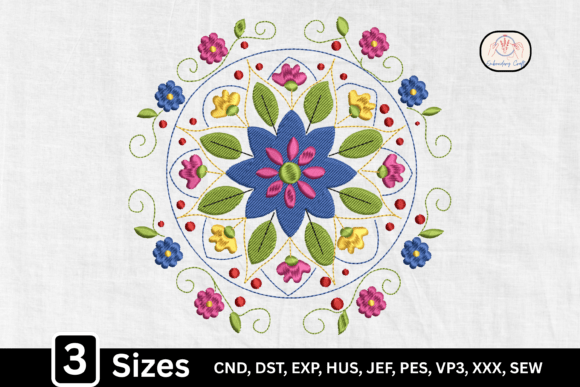 Boho Round Floral Mandala