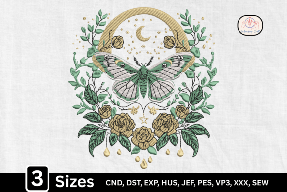 Celestial Green Moon Butterfly Moth