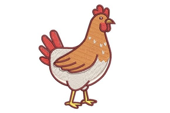 Charming Barnyard Hen: A Seasonal Embroidery Staple