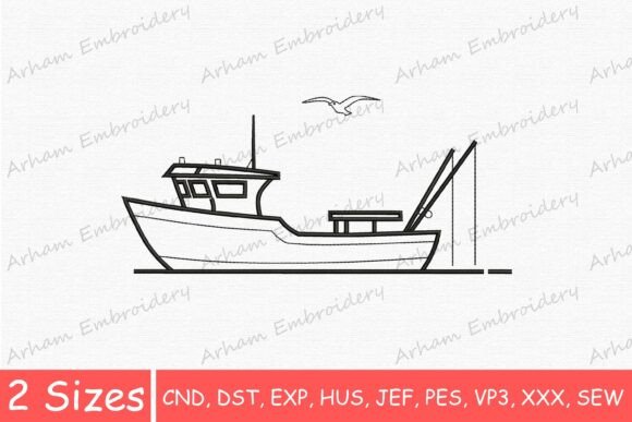 Coastal Fishing Boat Embroidery Design Review