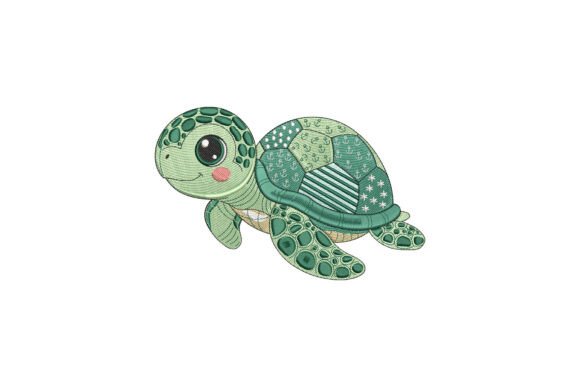Cute Sea Turtle Embroidery Design Review for Boutique Apparel