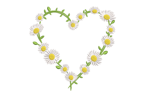 Daisy Heart Wreath: A Charming Addition to Seasonal Embroidery Collections
