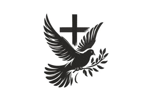 Dove with Olive Branch and Cross: A Symbolic Design for Meaningful Gifts