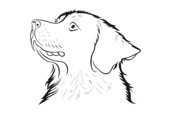 Graceful Golden Retriever Dog Embroidery Design