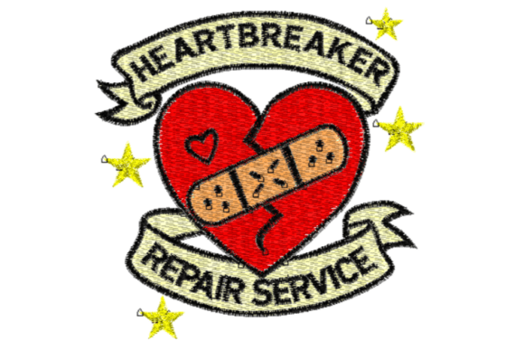 Heartbreaker Repair Service: A Bold, Cheeky Embroidery Design for Valentine’s Day and Beyond