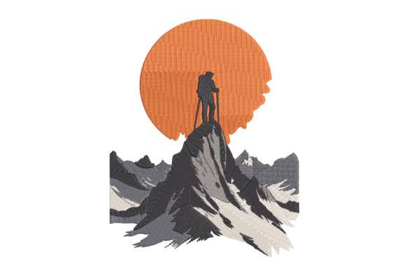 Mountain Climber Sunset Embroidery Design Review