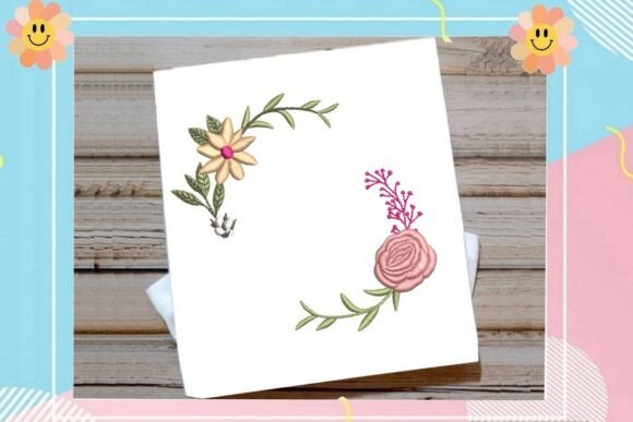 Pastel Floral Split Wreath: A Seasonal Embroidery Gem