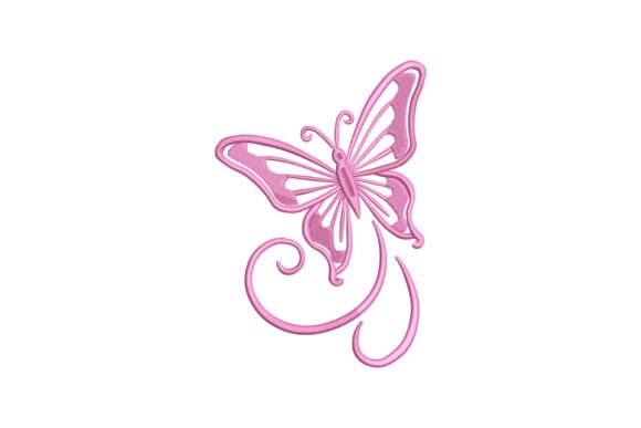 Pink Butterfly: A Graceful Touch for Seasonal Embroidery