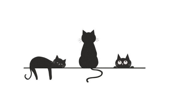 Reviewing Creative Fabrica's Sleeping Sitting and Peeking Cats for Boutique Apparel