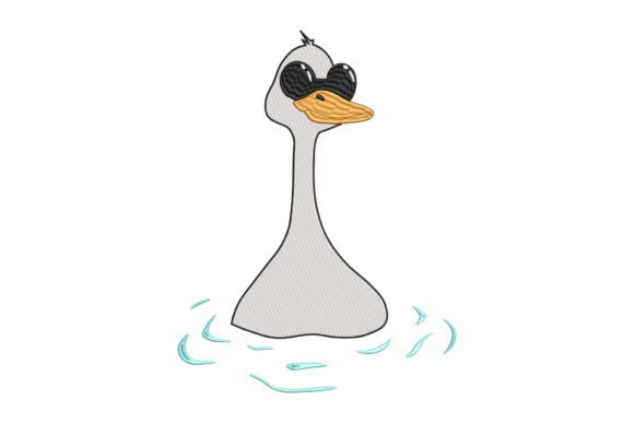 Summer Goose: A Seasonal Embroidery Design with Elegance and Versatility