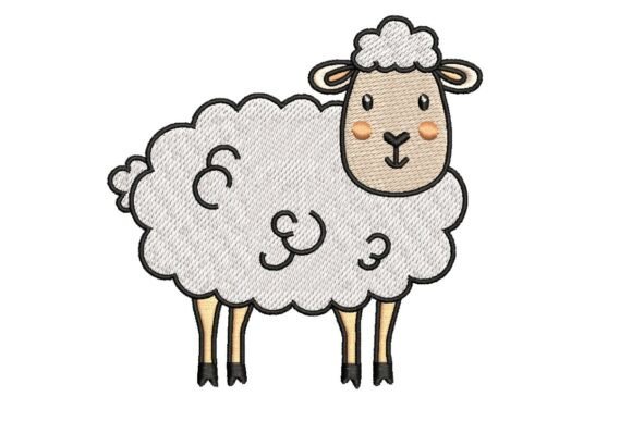 Sweet Woolly Sheep: A Gentle Touch for Personalized Embroidery