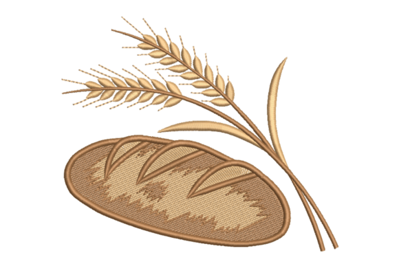 Wheat Bread Loaf: A Cozy Addition to Holiday Embroidery Collections